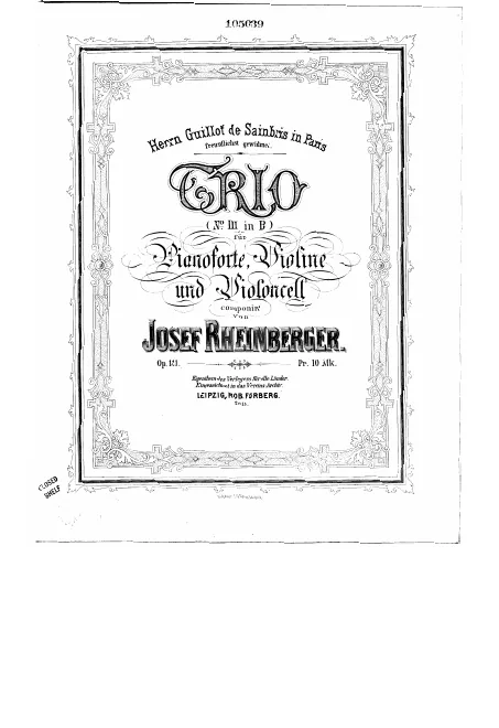 First page of Piano Trio No.3