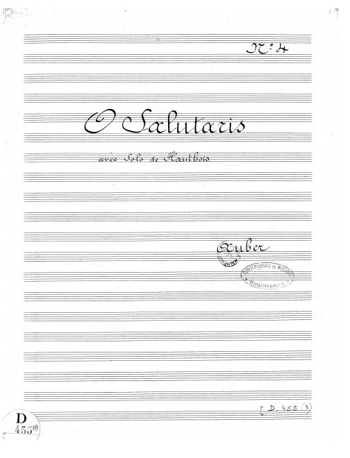 First page of O salutaris No.4