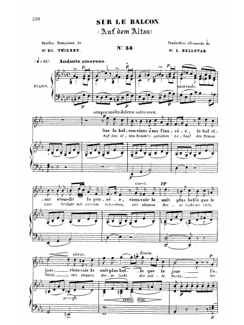 First page of Sur le balcon