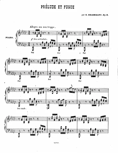 First page of Prelude and Fugue