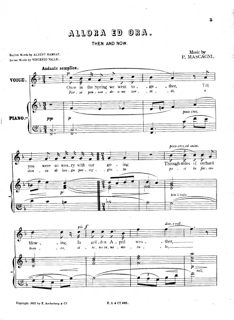First page of Allora ed ora
