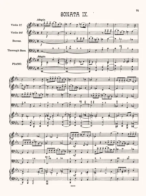 First page of Trio Sonata in C minor