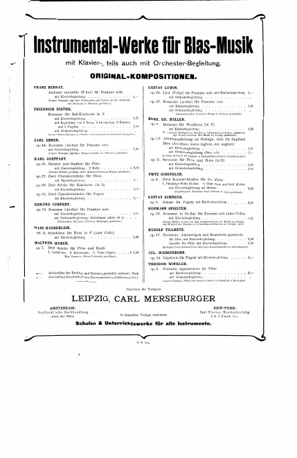 First page of Trio (d-moll) für Hoboe, Klarinette und Englischhorn
