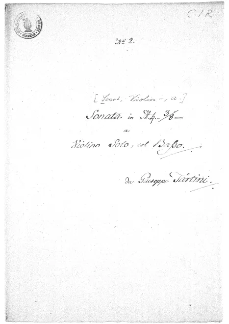 First page of Violin Sonata in A minor