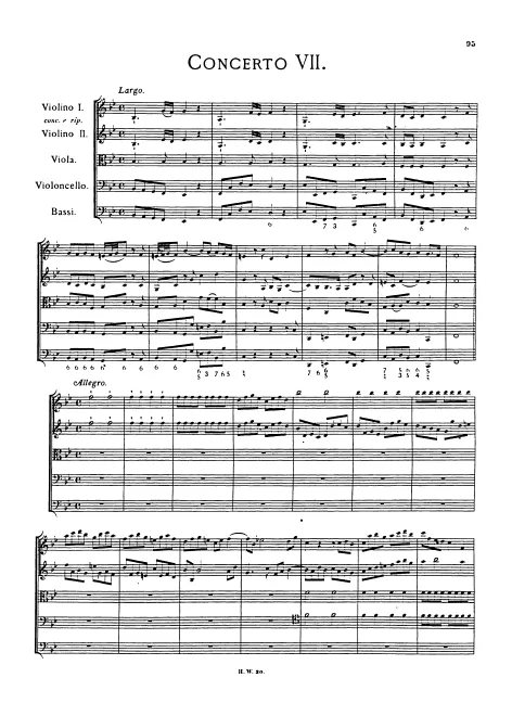 First page of Concerto Grosso in B-flat major