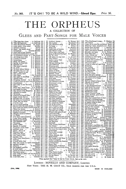 First page of 5 Part-Songs from the Greek Anthology