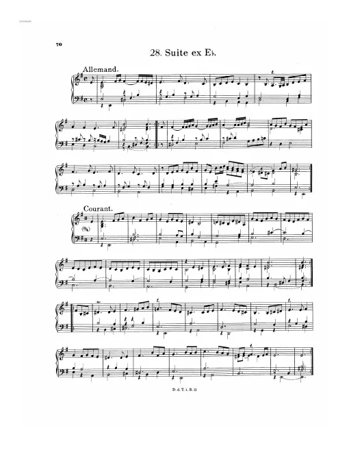 First page of Suite in E minor