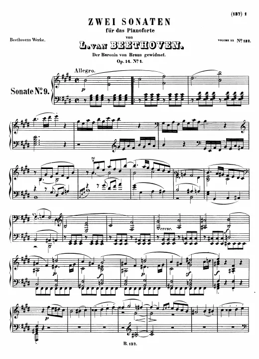 First page of Piano Sonata No.9