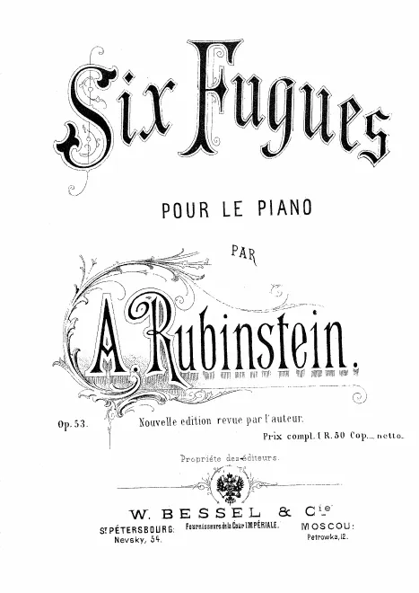 First page of 6 Preludes and Fugues