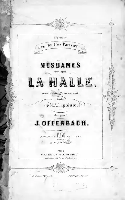 First page of Mesdames de la Halle