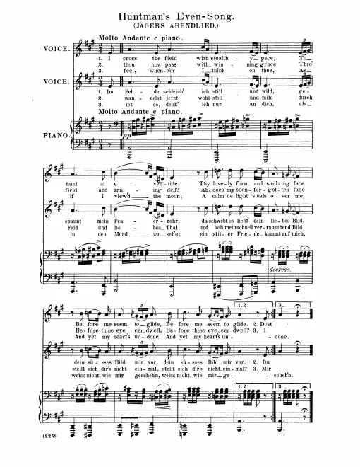 Complete Score (Low Voice, Transposed to A major)