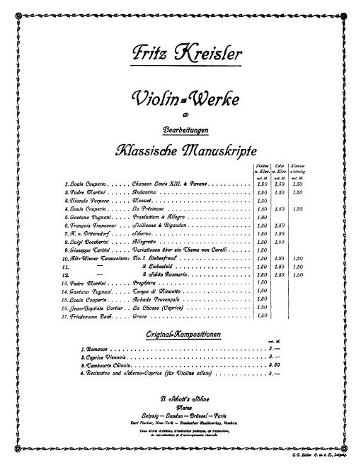 First page of Tempo di Minuetto in the Style of Pugnani