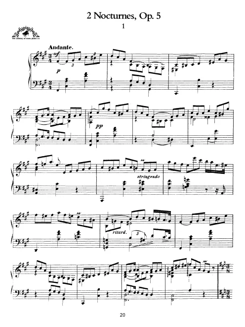 First page of 2 Nocturnes