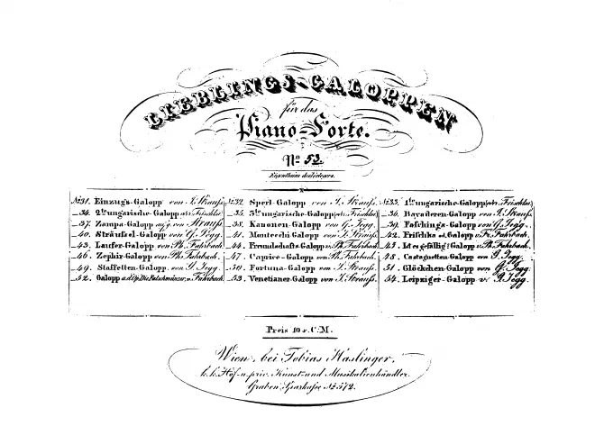 First page of Venetianer-Galopp