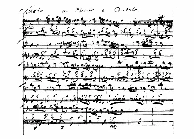 First page of Recorder Sonata in G minor