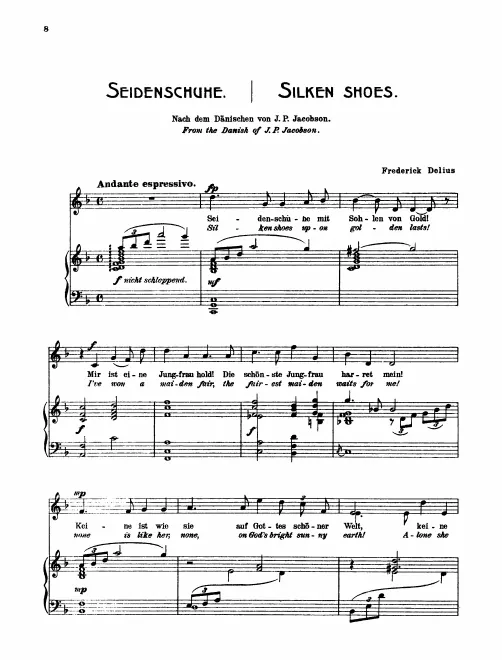 First page of Silken Shoes, DCW 59