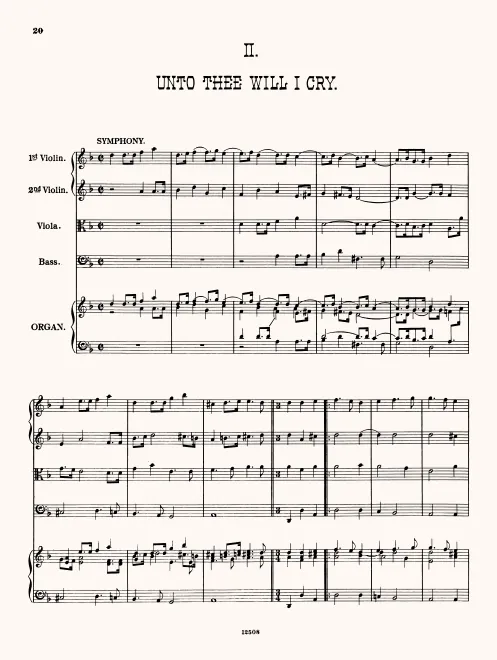 First page of Unto thee will I cry
