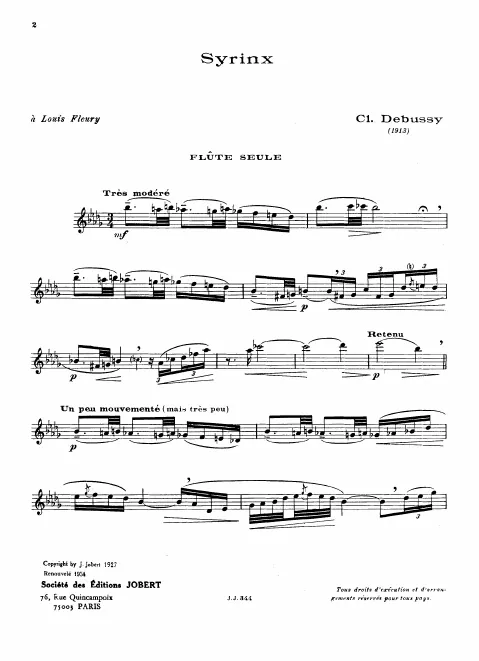 First page of Syrinx