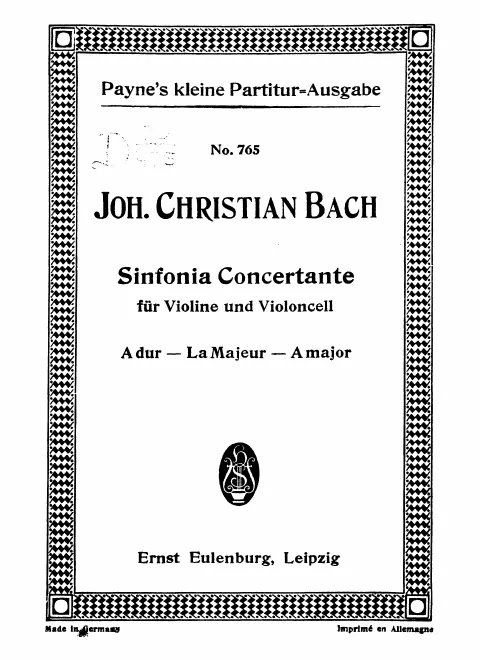 First page of Sinfonia concertante