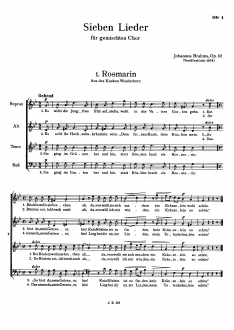 First page of 7 Lieder