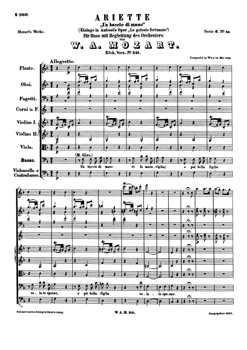 First page of Un bacio di mano