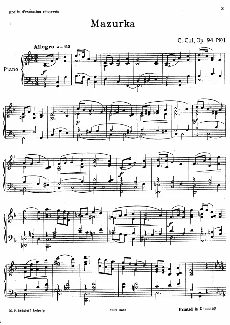 First page of 3 Mouvements de danse