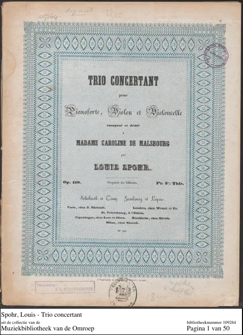First page of Piano Trio No.1