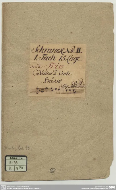 First page of Sonata à 5 in C minor
