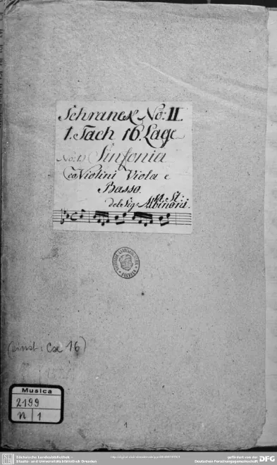 First page of Sinfonia in B-flat major