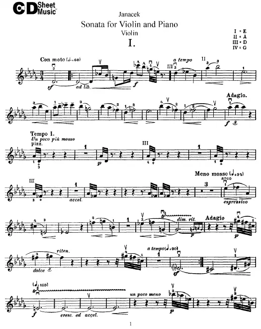 First page of Violin Sonata