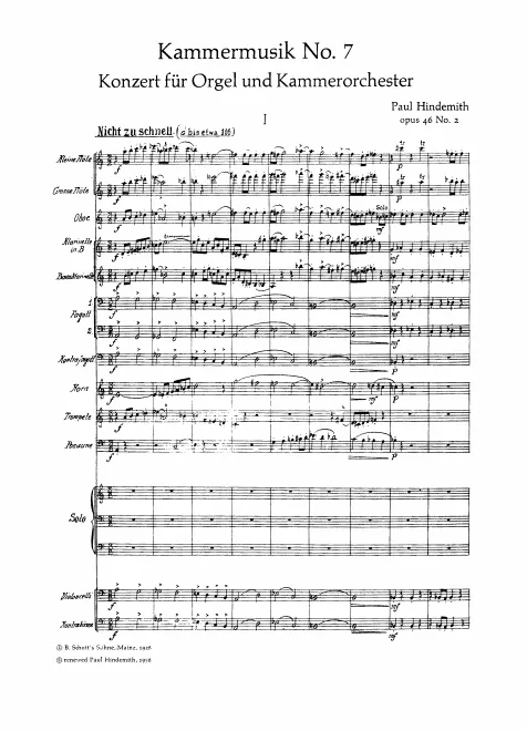 First page of Kammermusik No.7