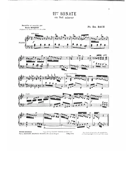 First page of Sonata in G minor