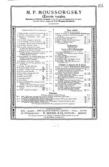 First page of Songs and Dances of Death