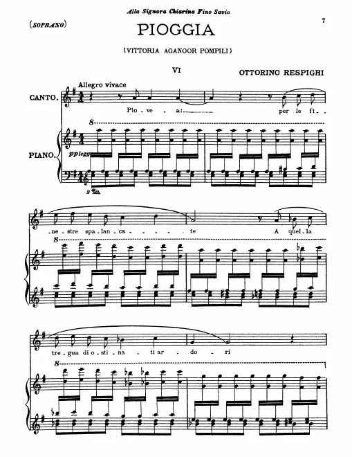 First page of 6 Liriche, Series 1