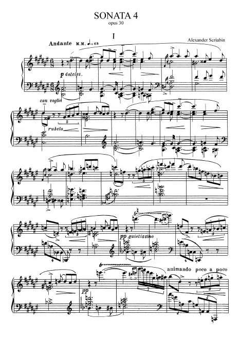 First page of Piano Sonata No.4
