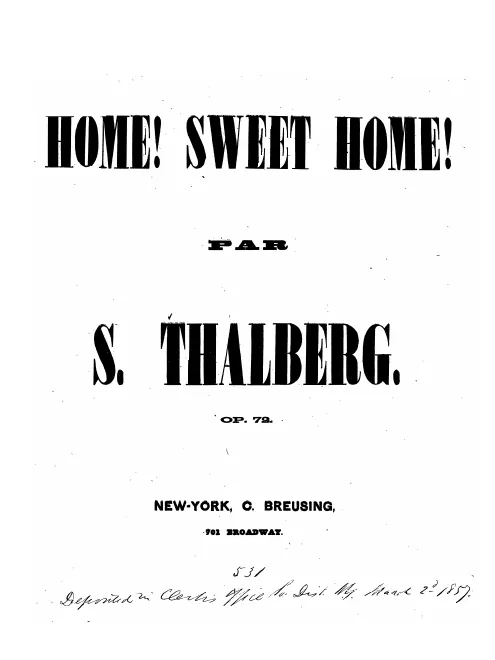 First page of Home! Sweet Home!