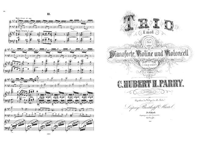 First page of Piano Trio in E minor