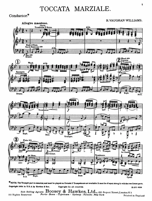 First page of Toccata Marziale