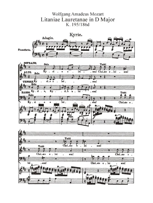 First page of Litaniae Lauretanae