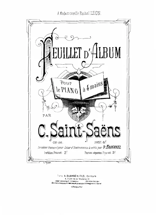 First page of Feuillet d'Album