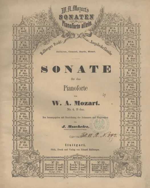 First page of Piano Sonata in B-flat major