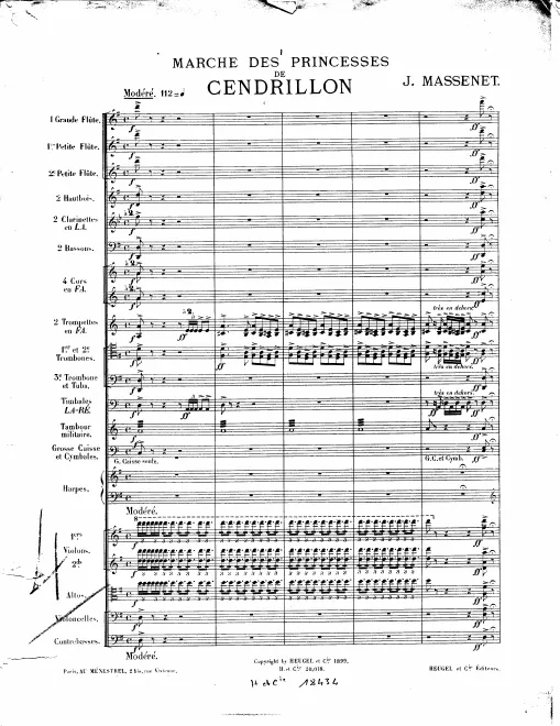 First page of Suite d'orchestre de Cendrillon