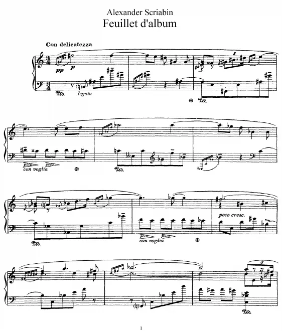 First page of Album Leaf
