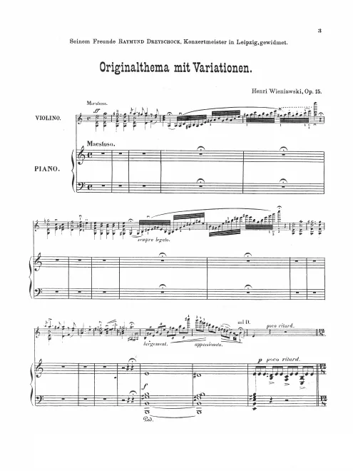First page of Theme original varié