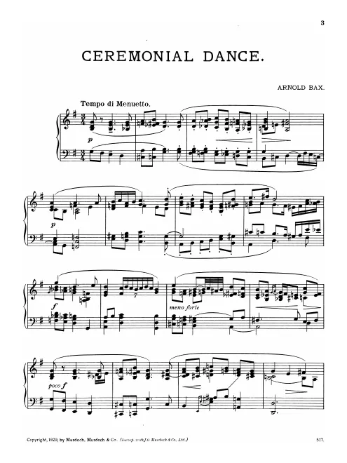 First page of Ceremonial Dance