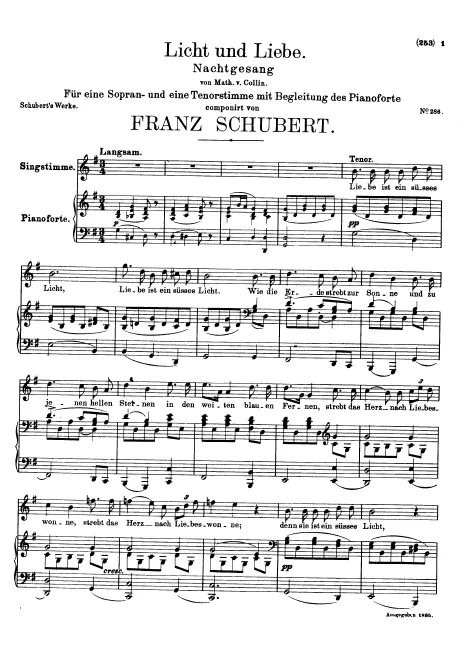 First page of Licht und Liebe