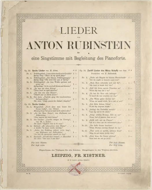 First page of 6 Lieder von Heine
