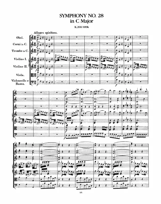 First page of Symphony No.28
