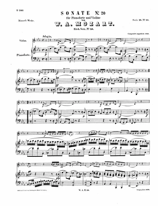 First page of Violin Sonata