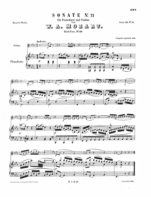 First page of Violin Sonata